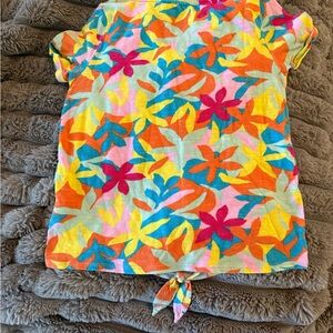 Lands' End Kids Tropical Floral Tee